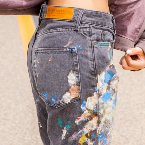 Painted Denim pants